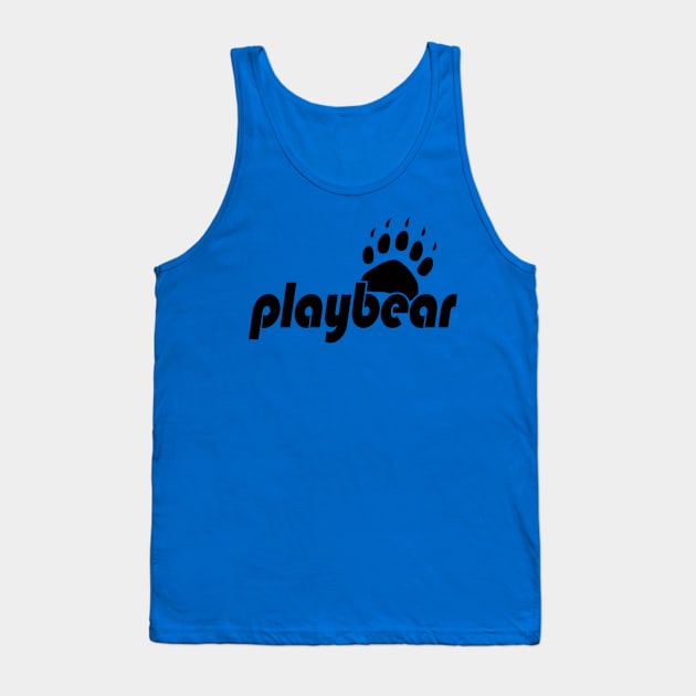 PLAYBEAR by WOOF SHIRT (BLACK TEXT) Tank Top by WOOFSHIRT